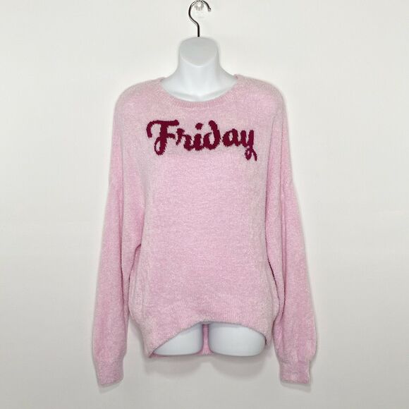 Express Sweater Women Small Petite Pink Friday Pull over Hi-Low Soft Dolman Slve - Picture 1 of 8